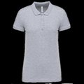 Polo piqué de manga corta de mujer Oxford Grey S