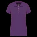 Polo piqué de manga corta de mujer Purple XS