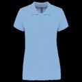 Polo piqué de manga corta de mujer Sky Blue 3XL