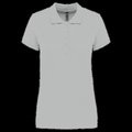 Polo piqué de manga corta de mujer Snow Grey XL
