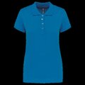 Polo piqué de manga corta de mujer Tropical Blue 3XL