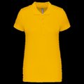 Polo piqué de manga corta de mujer Yellow XL