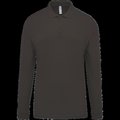 Polo piqué manga larga 100% algodón DARK GREY 4XL