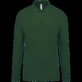 Polo piqué manga larga 100% algodón Forest Green XL