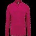 Polo piqué manga larga 100% algodón Fuchsia 4XL