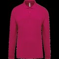 Polo piqué manga larga 100% algodón Fuchsia XL