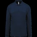 Polo piqué manga larga 100% algodón Navy M