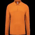 Polo piqué manga larga 100% algodón Orange L