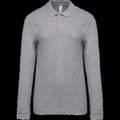 Polo piqué manga larga 100% algodón Oxford Grey L