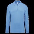 Polo piqué manga larga 100% algodón Sky Blue M