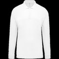 Polo piqué manga larga 100% algodón White L