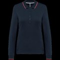 Polo piqué manga larga mujer Navy / Red / White XS