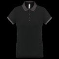 Polo piqué mujer Black / sporty grey XS