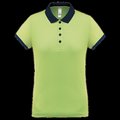 Polo piqué mujer Lime / Sporty Navy L