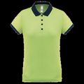 Polo piqué mujer Lime / Sporty Navy Xl