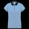 Polo piqué mujer Sky Blue / Sporty Navy L