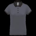 Polo piqué mujer Sporty Grey / Black Xl