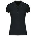 Polo piqué orgánico mujer ajustado Black XL