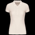 Polo piqué orgánico mujer ajustado Cream XS