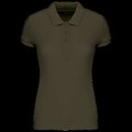 Polo piqué orgánico mujer ajustado Mossy Green Xs