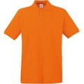 Polo Premium 100% algodón piqué Orange XXL