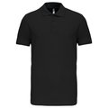 Polo de punto piqué manga corta Black XXL