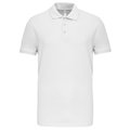 Polo de punto piqué manga corta White 3XL