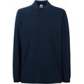 Polo punto piqué manga larga Deep Navy S