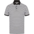 Polo a rayas 100% algodón White / Navy M