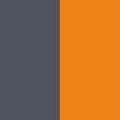 Polo a rayas mujer manga corta Navy / Orange L