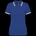 Polo a rayas mujer manga corta Royal Blue / White S
