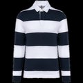 Polo a rayas unisex Manga Larga Navy / White Stripes L