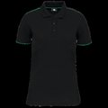Polo ropa profesional mujer Black / Kelly Green S
