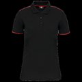 Polo ropa profesional mujer Black / Red 3XL