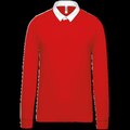 Polo Rugby 100% Algodón Peinado Red / White L
