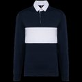 Polo rugby manga larga algodón Navy / White Xxl