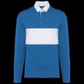 Polo rugby manga larga algodón Sporty Royal Blue / White 3Xl