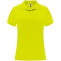 Polo técnico de manga corta para mujer Amarillo Fluor 2XL