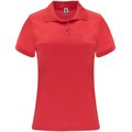 Polo técnico de manga corta para mujer Rojo XL