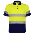 Polo Técnico Reflectante Anti Enganches MARINO/AMARILLO FLUOR S
