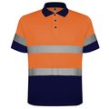 Polo Técnico Reflectante Anti Enganches MARINO/NARANJA FLUOR L