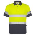 Polo Técnico Reflectante Anti Enganches Plomo/Amarillo Fluor 3Xl