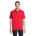 Polo Unisex de Algodón Orgánico Rojo Brillante M