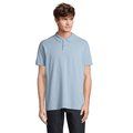 Polo unisex de algodón peinado Azul Cielo M