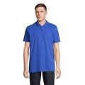 Polo unisex de algodón peinado Azul Royal 4Xl