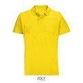 Polo unisex de algodón peinado Dorado M