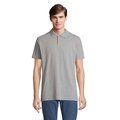 Polo unisex de algodón peinado Gris Melange 2 4Xl
