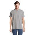 Polo unisex de algodón peinado Gris Melange 2 Xl