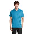 Polo unisex deportivo de poliéster reciclado Aqua M
