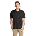 Polo unisex deportivo de poliéster reciclado Negro M